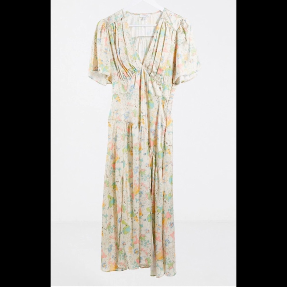 Topshop Willow Floral Print Midi Dress